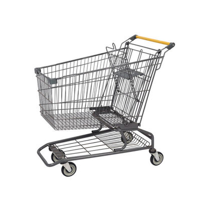 Qualität  Euro Unfolding Shopping Trolley Metal Supermarket Shopping Trolley Grocery Wire Trolley usine
